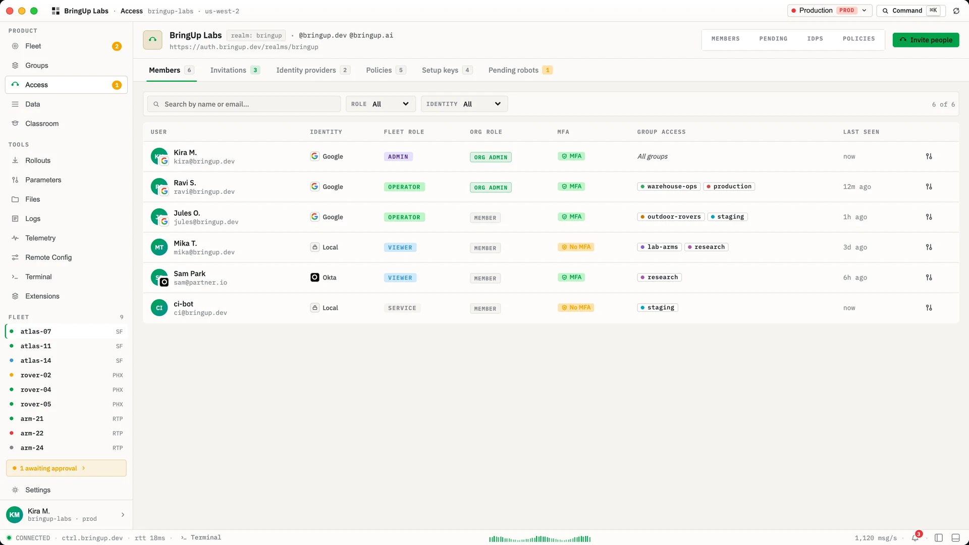 Connect — Reach any robot. No VPN. Every session recorded.